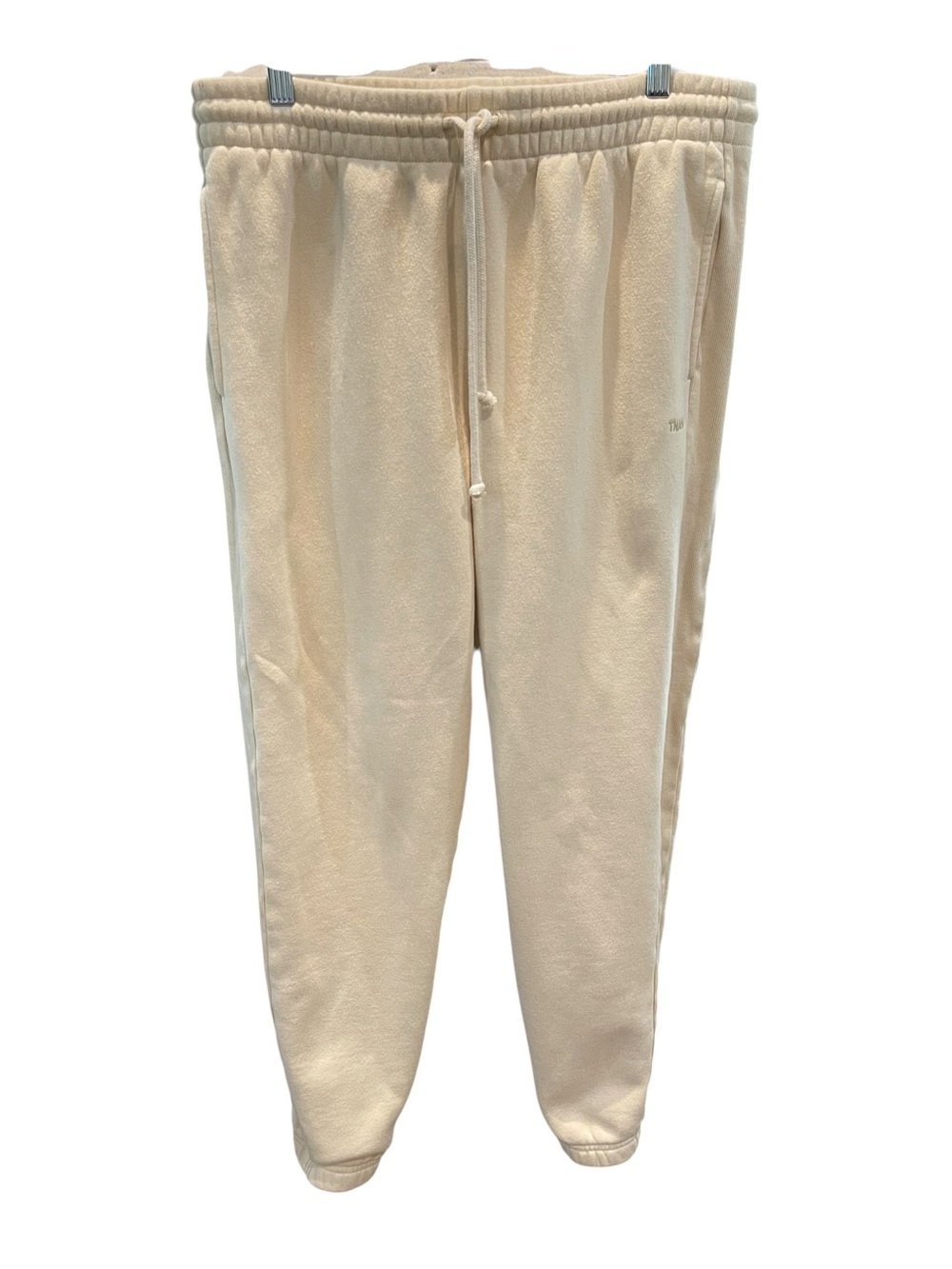 Aritzia TNA Sweatfleece Boyfriend Fit Jogger Sweatpants SZ L Cream Ivory